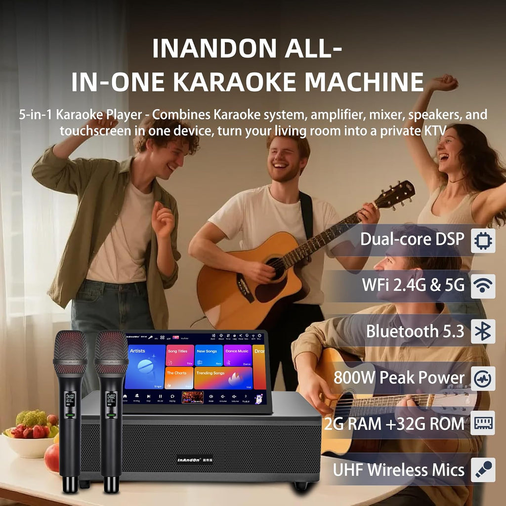 InAndOn M6 Karaoke Machine All-in-One