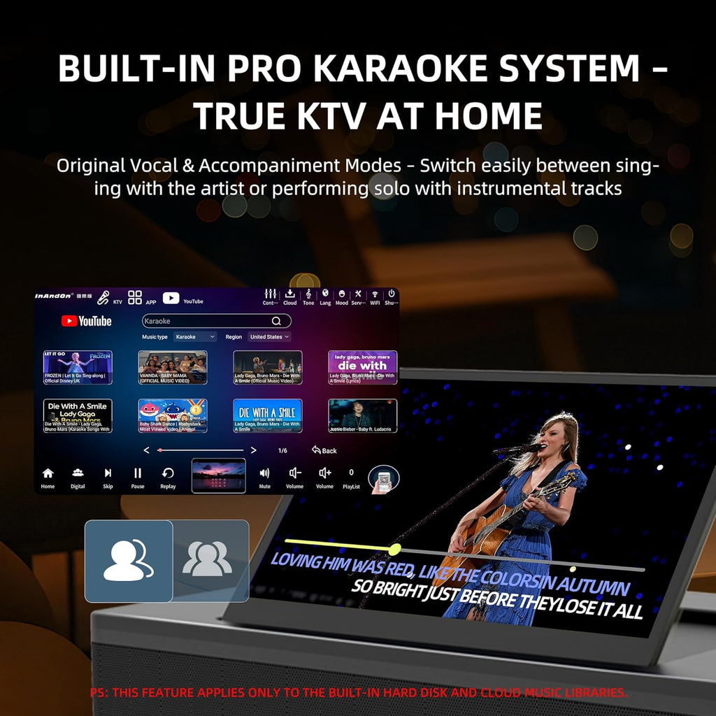 InAndOn M6 Karaoke Machine All-in-One