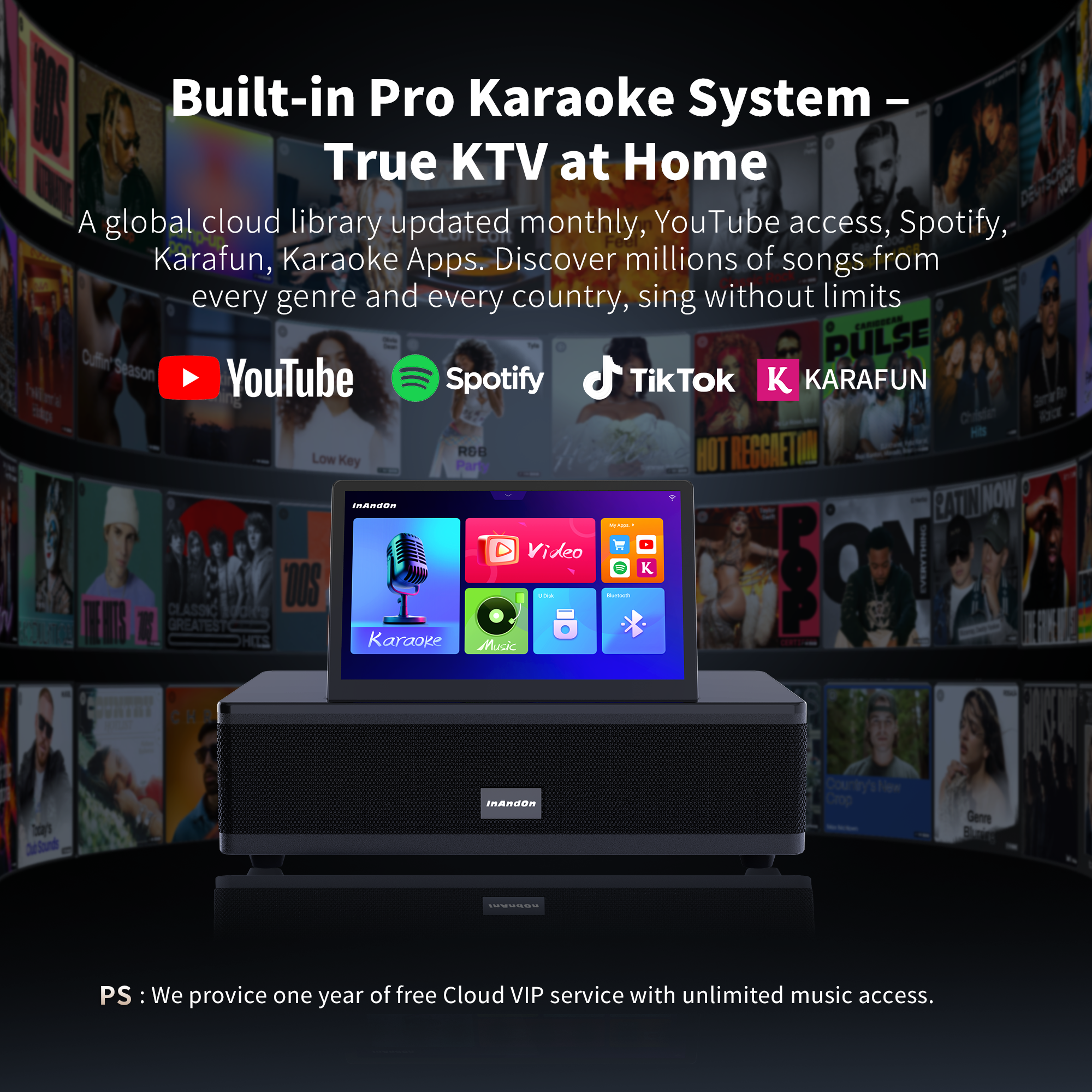 InAndOn M6 Karaoke Machine All-in-One System