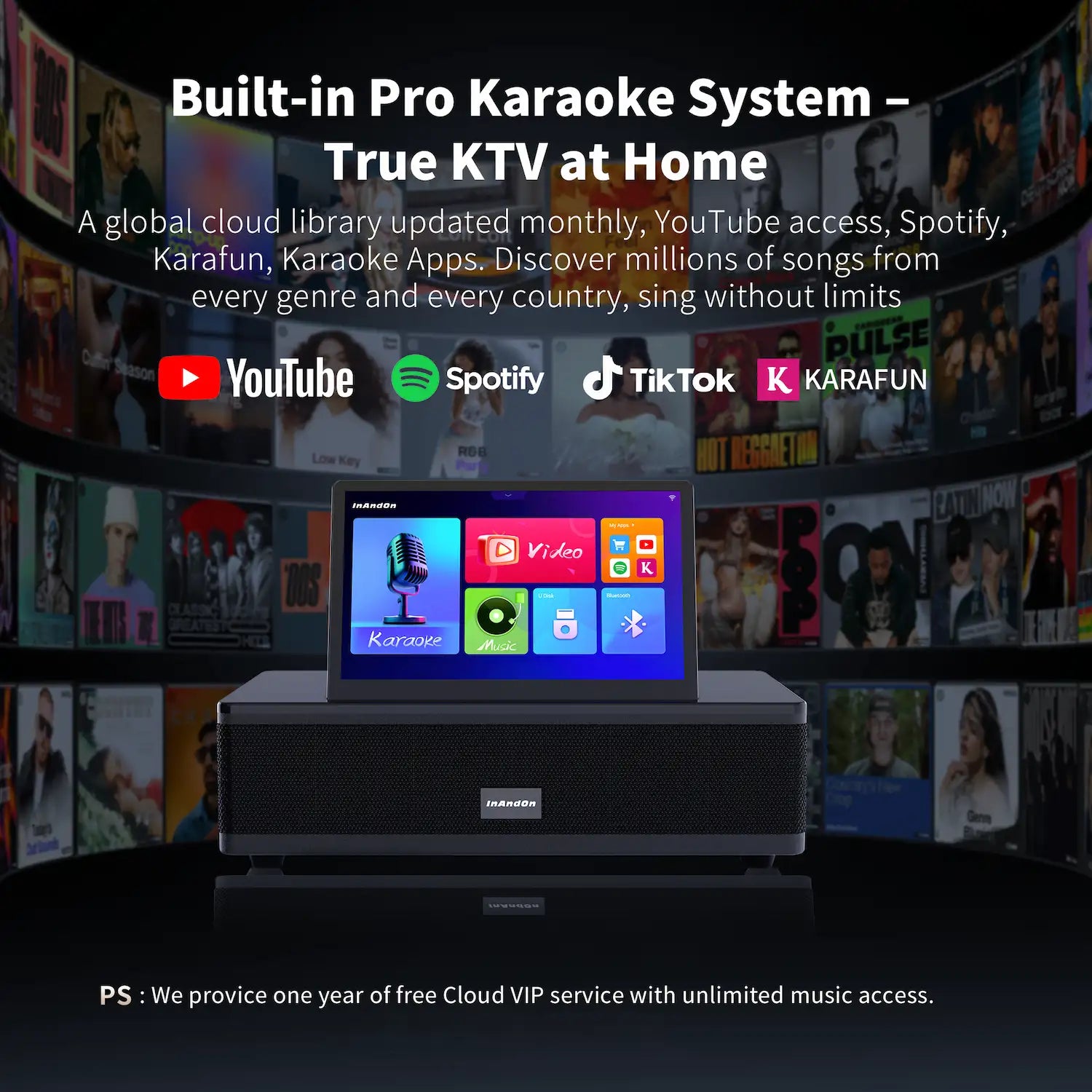 InAndOn M6 Karaoke Machine All-in-One KTV System