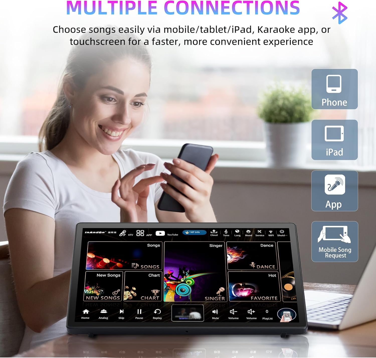 InAndOn KD9MAX 5in1 Karaoke Machine with Speakers