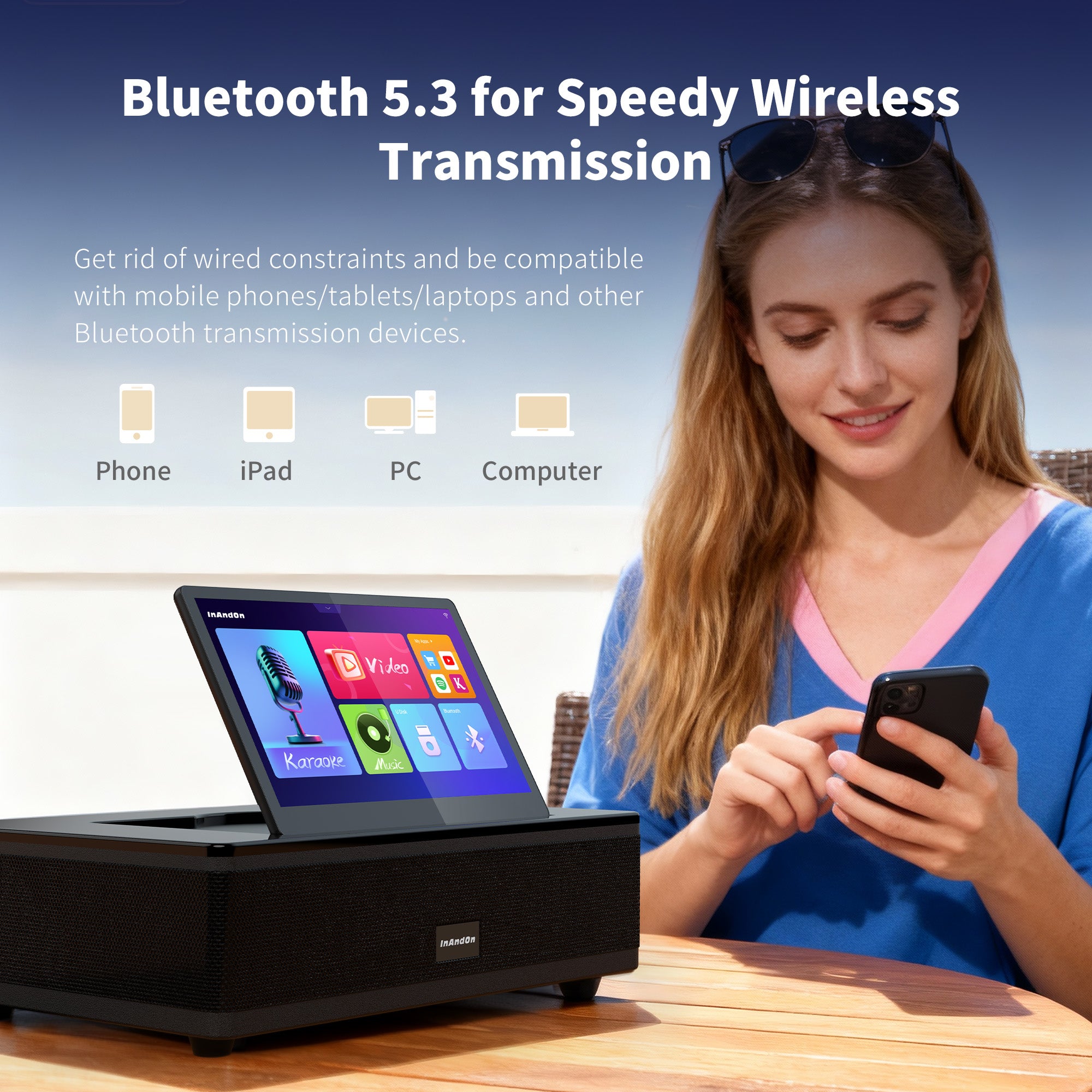 InAndOn M6 Karaoke Machine All-in-One System