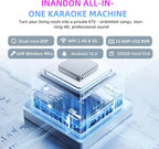 InAndOn KD9MAX 5in1 Karaoke Machine with Speakers