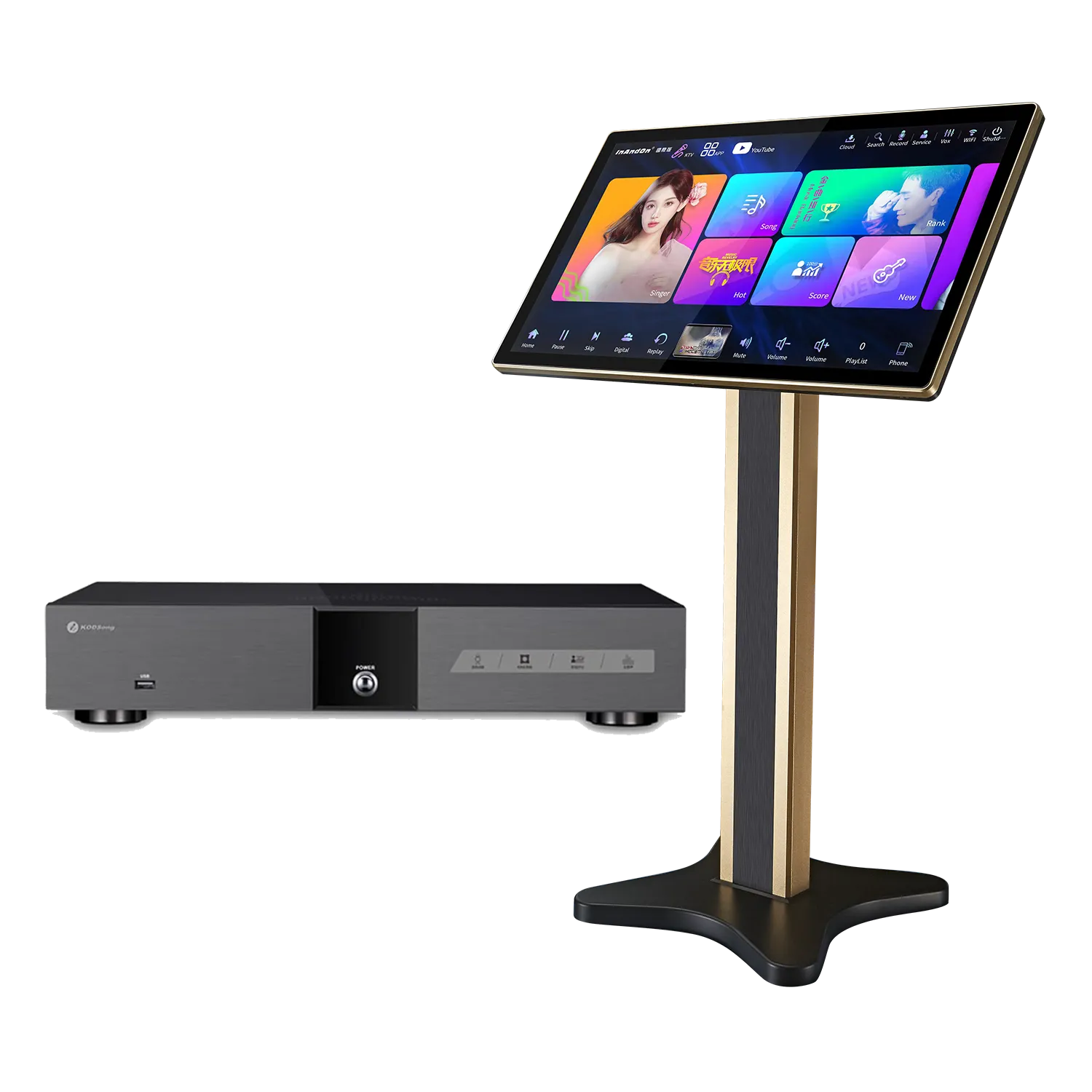 InAndOn KV-V5 MAX Karaoke Machine Split-Type Player + 21.5" Touch Screen