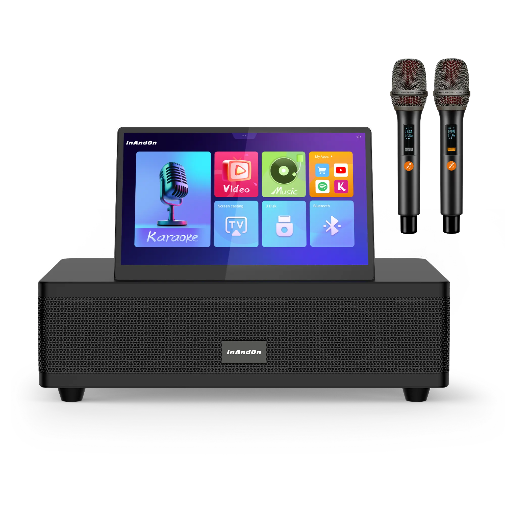 InAndOn M6: Portable All-in-One Karaoke System (12.2 inch Screen)