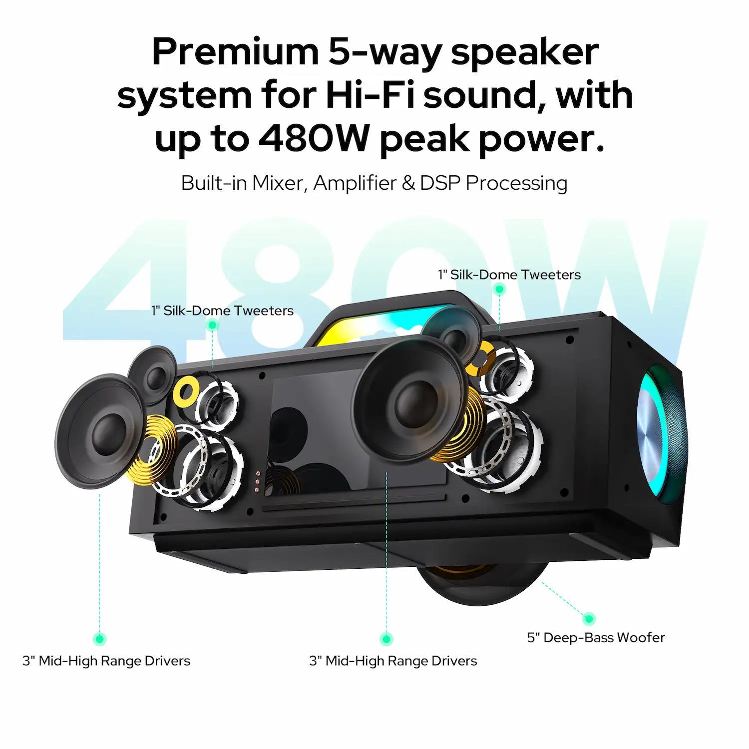 InAndOn X5 Professional Home Karaoke System Outdoor KTV Machine