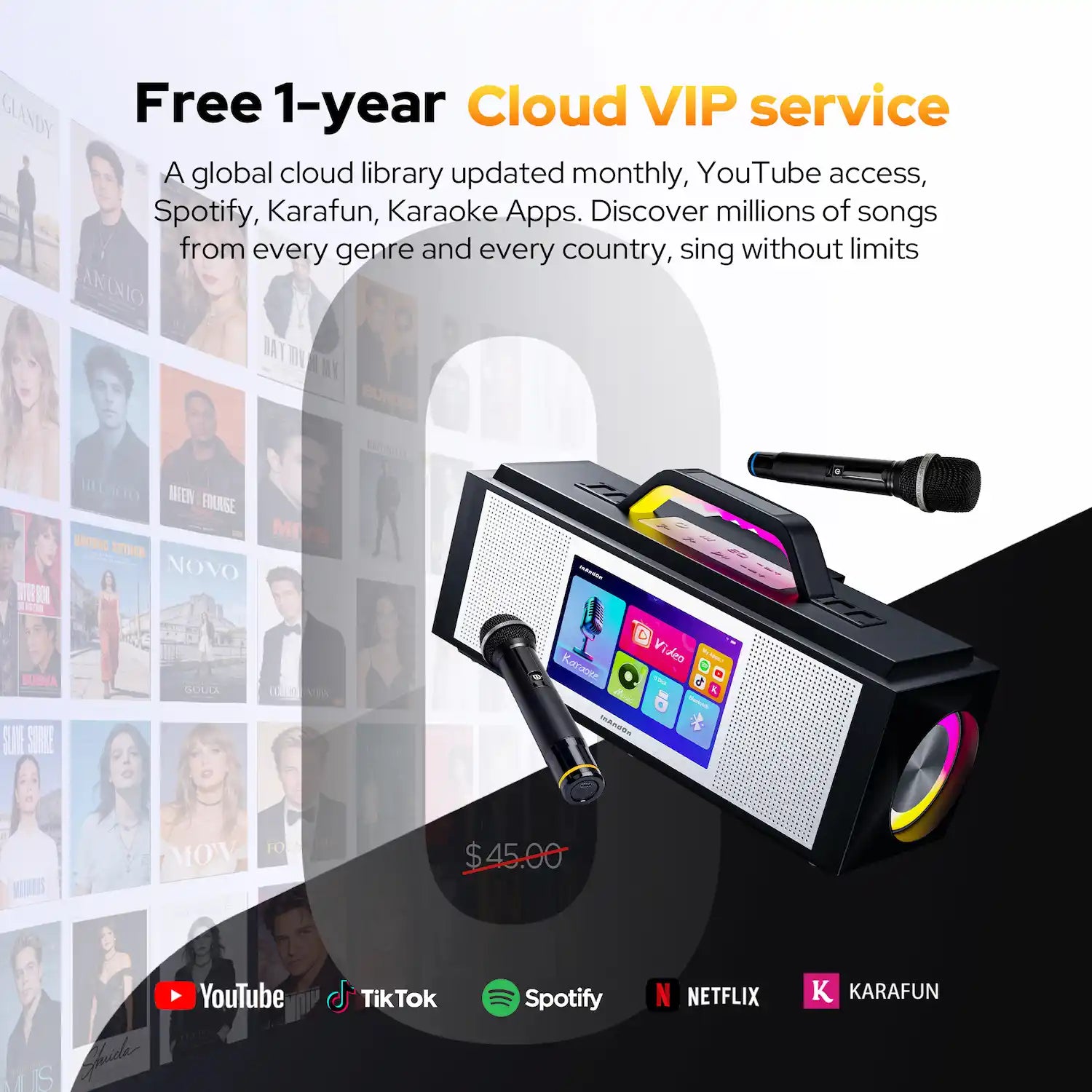 InAndOn X5 Professional Home Karaoke System Outdoor KTV Machine